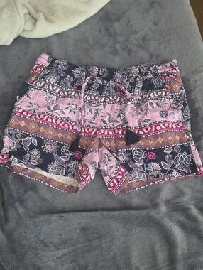 St. John's Bay Pink and Navy Floral Shorts